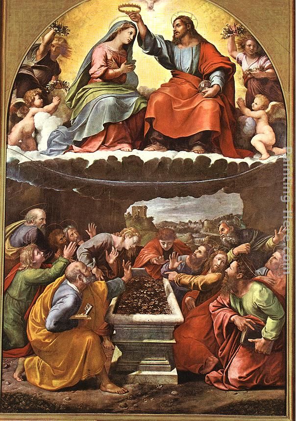 Monteluce Madonna painting - Giulio Romano Monteluce Madonna art painting